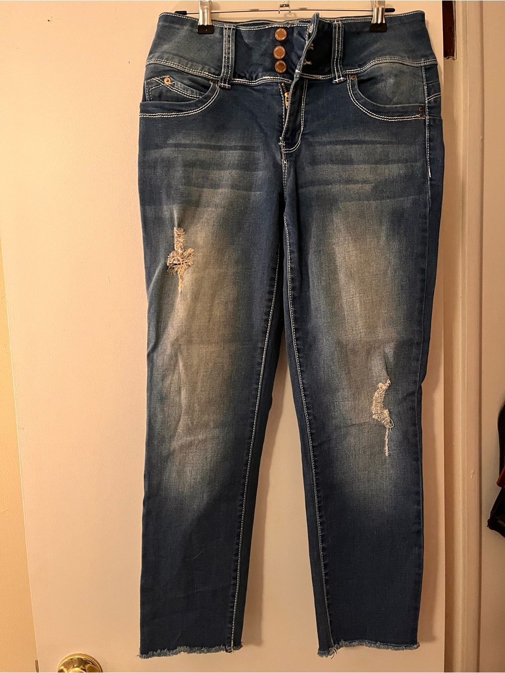 YMIJeans Classic Distressed Blue Women's Jeans